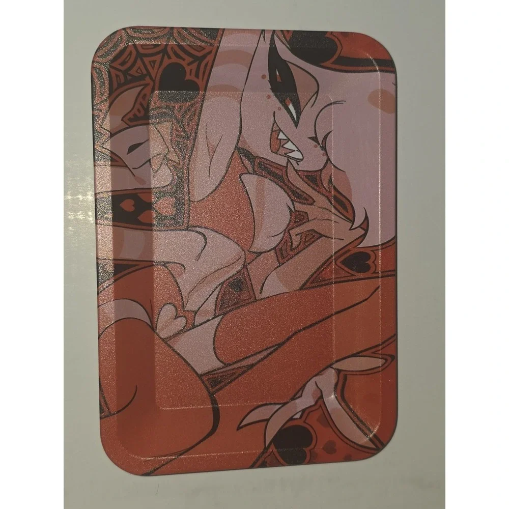 Angel Dust Small Metal Rolling Tray 7x5 Hazbin Hotel Utility Tin Valet Tray NEW